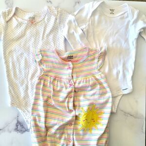 Baby girl 18 month bundle 3 piece lot polka dot on